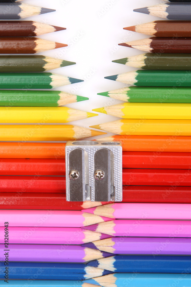 Colored pencil zipper