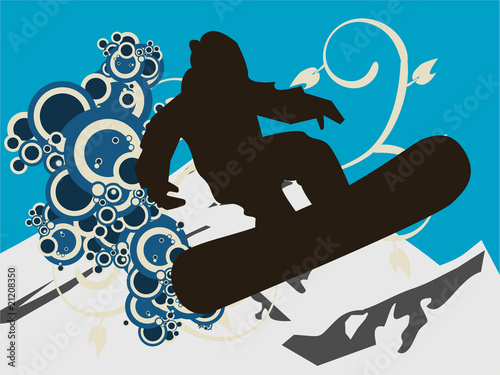 Snowboarder silhouette