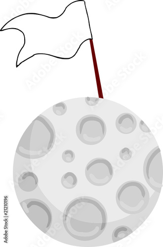moon with the Flag on it
