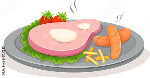 steak in grill