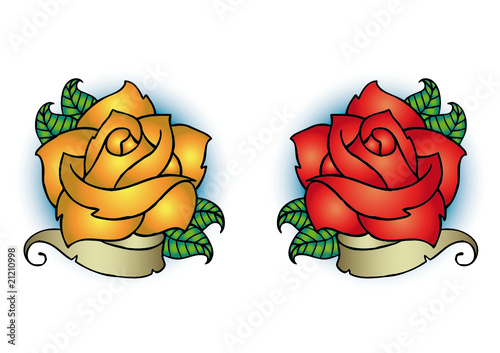 rose rosse gialle