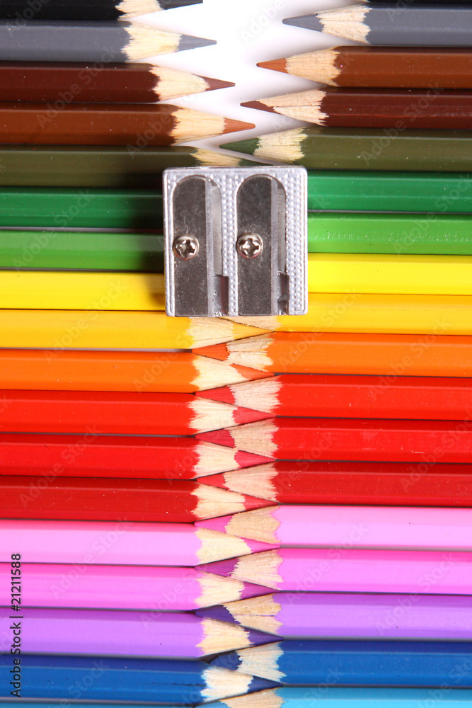 Colored pencil zipper