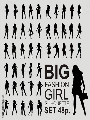 Girls fashion silhouette