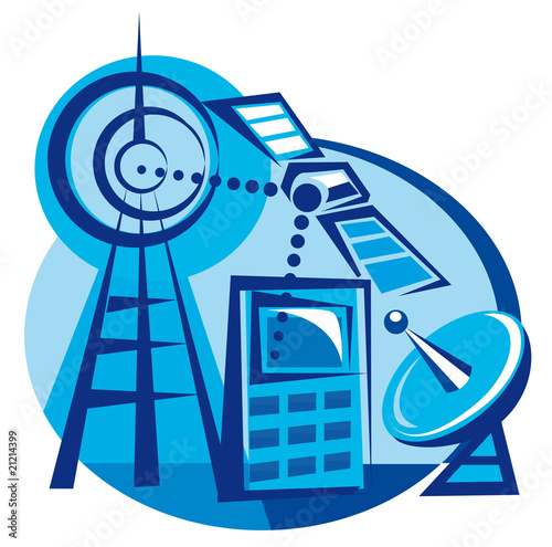 Mobile phone and satellite