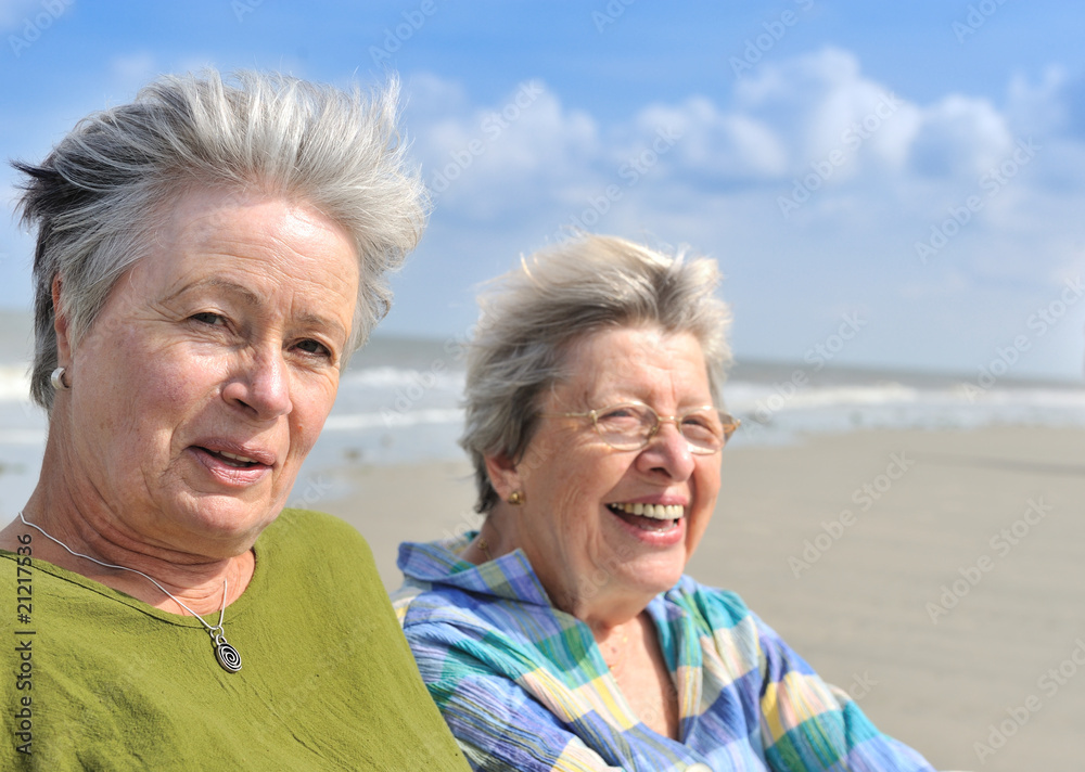 Two Senior Women at the Beach IX