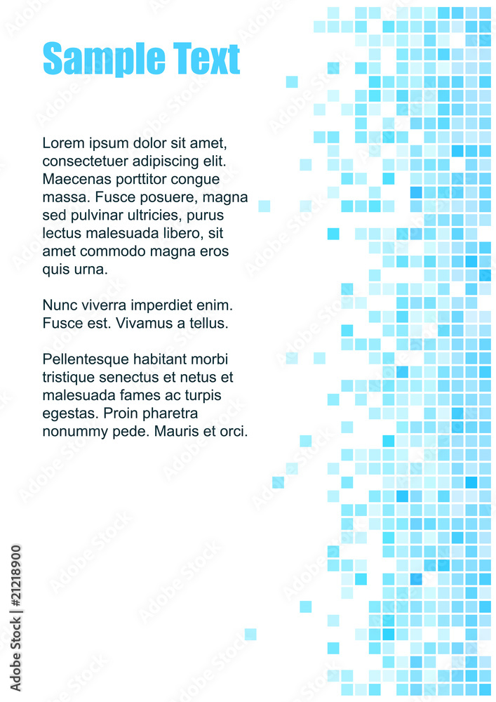 Blue mosaic vector background with copy space. Blue mosaic vector background with copy space.