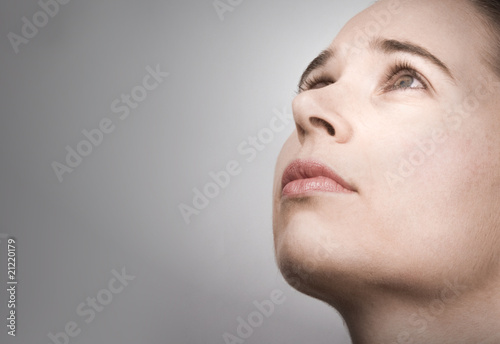 Portrait of young woman in contemplation
