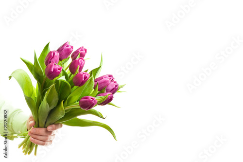 Fototapeta Naklejka Na Ścianę i Meble -  hand holding flowers