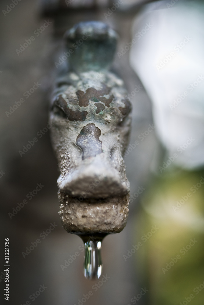 Water Drop from a Fountain