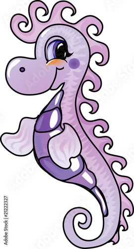 Cartoon seahorse