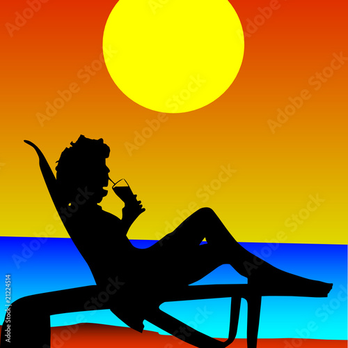 woman sunbathing on the beach