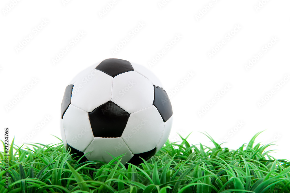 Obraz premium soccer ball in green grass
