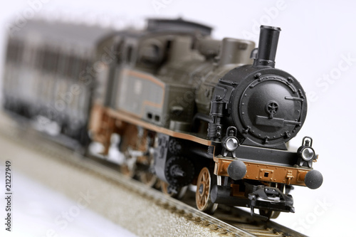 Old locomotive closeup