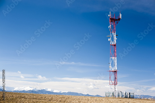 GSM tower in sunny day