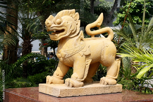 Native Thai Style Lion Sculpture