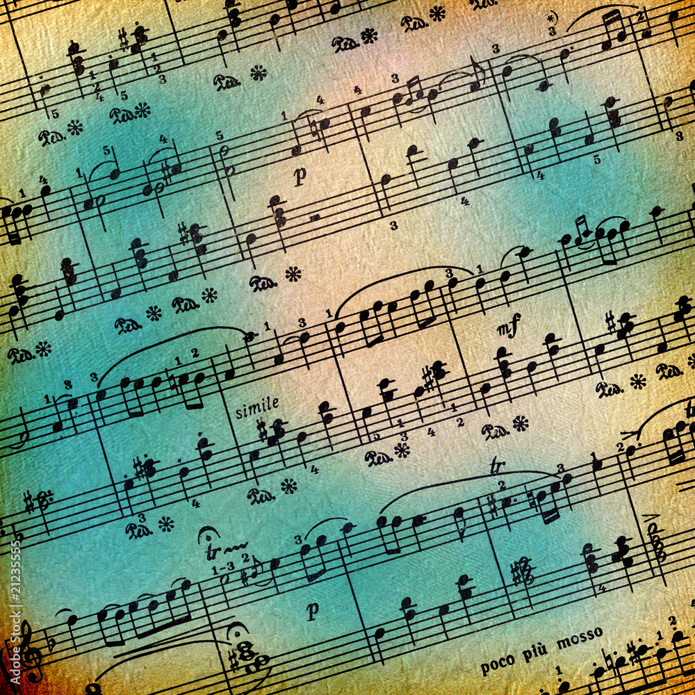 Fototapeta premium Grunge abstract musical background for advertisement or announce