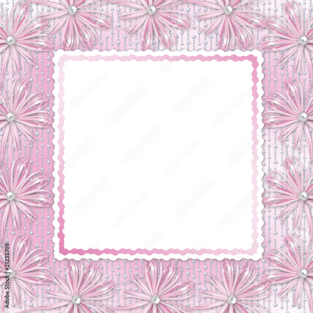 Card for invitation or congratulation with bow and ribbons Card for invitation or congratulation with bow and ribbons