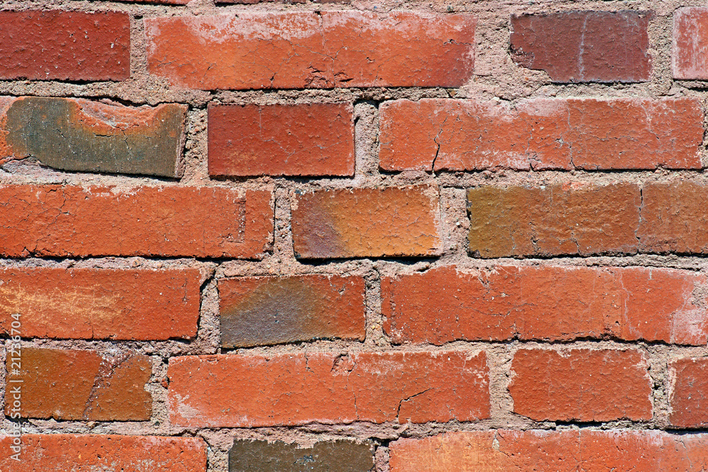 Obraz premium Close up of red brick wall