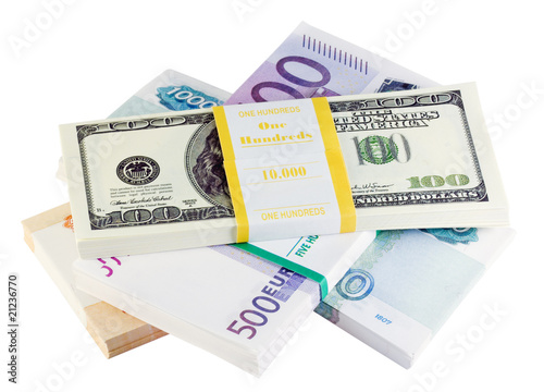 packets of money from different countries
