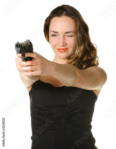The woman with a pistol