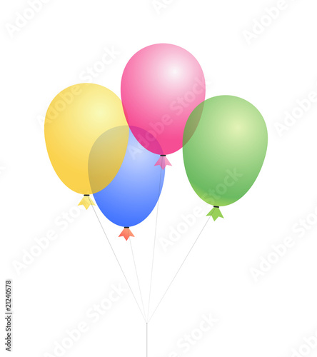 vector colored balloons isolated