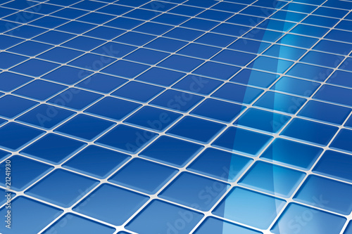 pavimento piastrelle blu photo