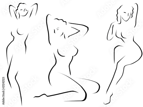 Abstract female models vector