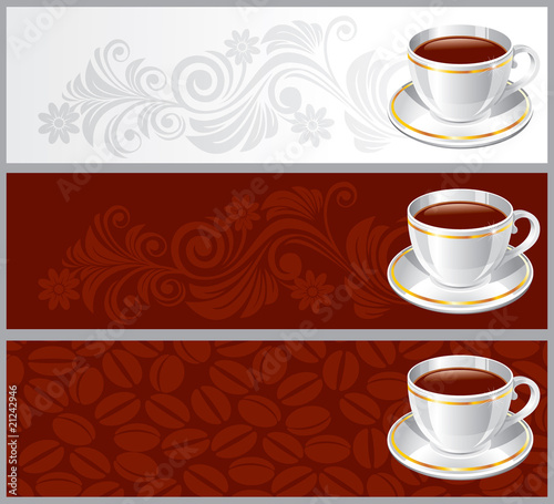 Set background with white glossy cup