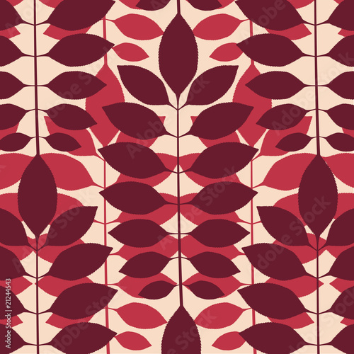 Retro leaf wallpaper vector background