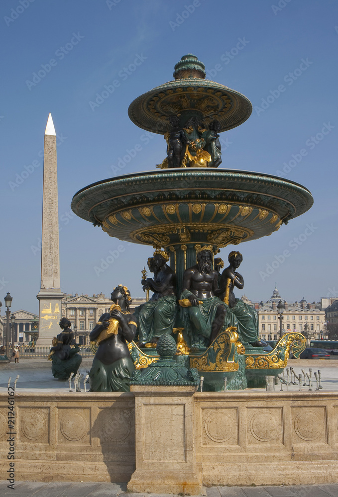 Fototapeta premium Fontaine et obélisque de la Concorde
