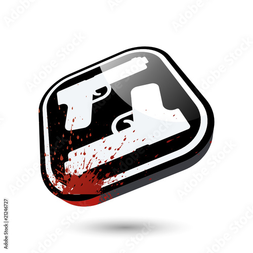 waffe pistole blutig zeichen symbol