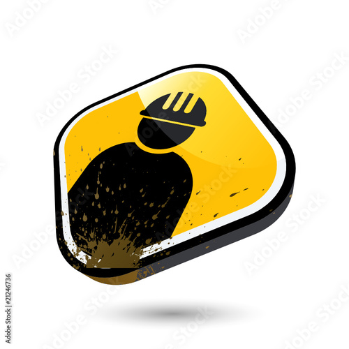 bau symbol zeichen arbeiter baustelle