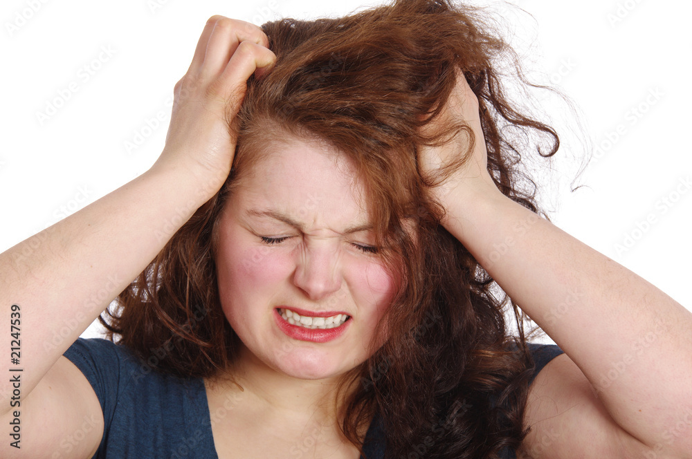 Fototapeta premium Frau mit Migräne