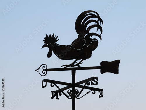 rooster-shaped weathervane