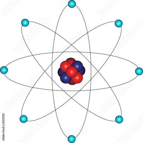 Atom and electron orbital