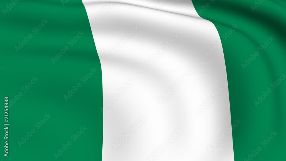 Flying Flag of NIGERIA | LOOPED |