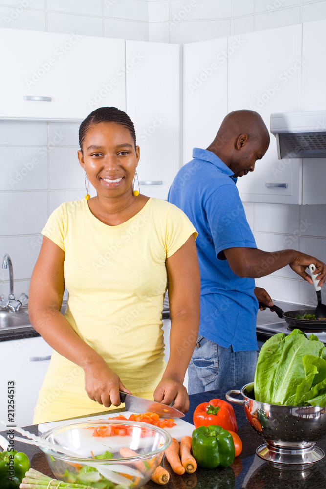 vegetarian woman cooking salad vegetarian woman cooking salad