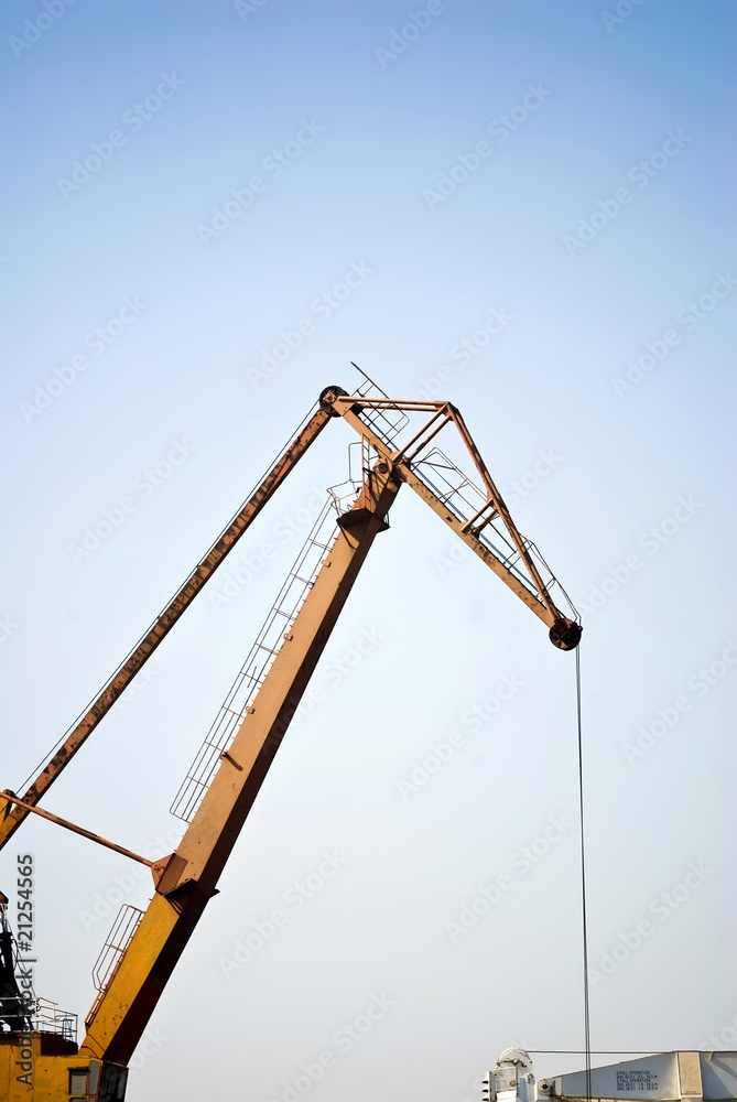 Crane under blue sky Crane under blue sky
