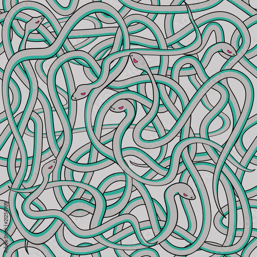 Snakes - seamless vector pattern