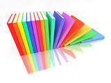 Colorful books row