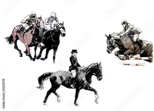 horse trio