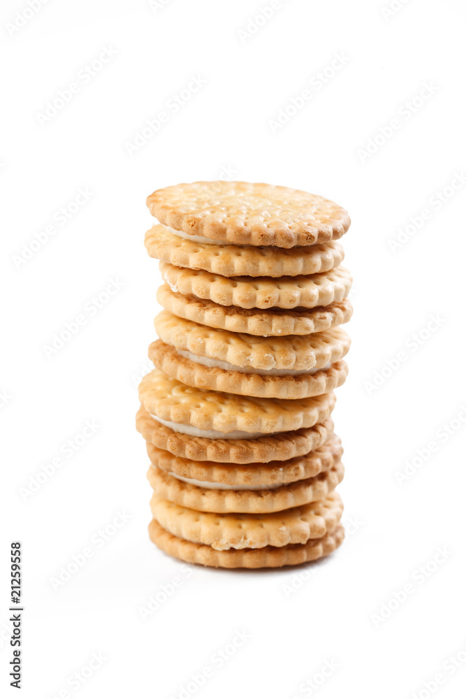 sweet cookies on white background sweet cookies on white background
