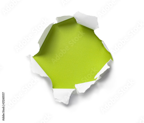 Breakthrough paper hole