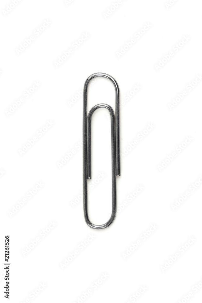 Macro shot of a paperclip Macro shot of a paperclip