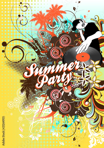 Partyflyer Vorlage Summer Party