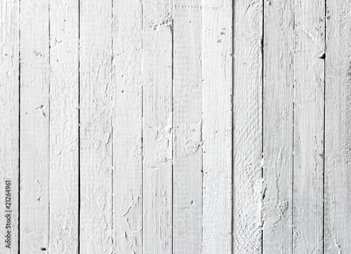 Grunge white painted wooden plank