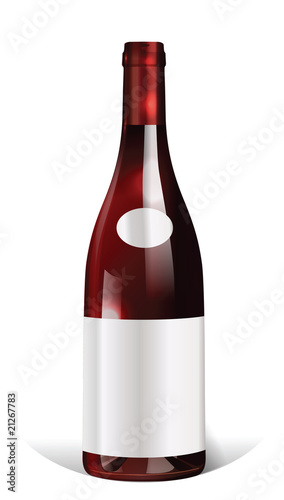 bouteille de bourgogne rouge sans étiquette
