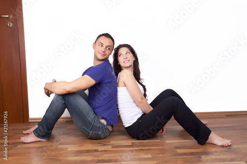 Young couple at home