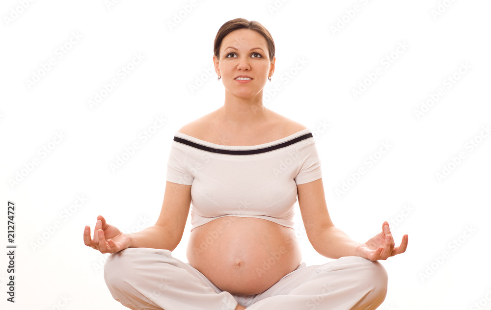 beautiful pregnant woman meditating beautiful pregnant woman meditating
