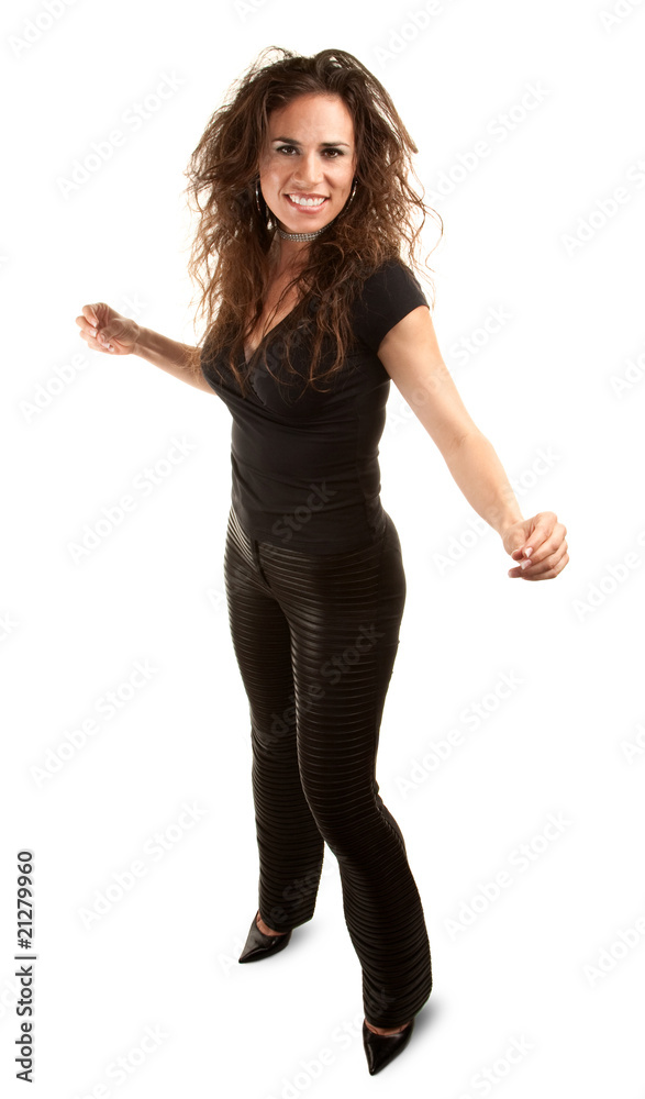 Pretty woman with wild hair Pretty woman with wild hair